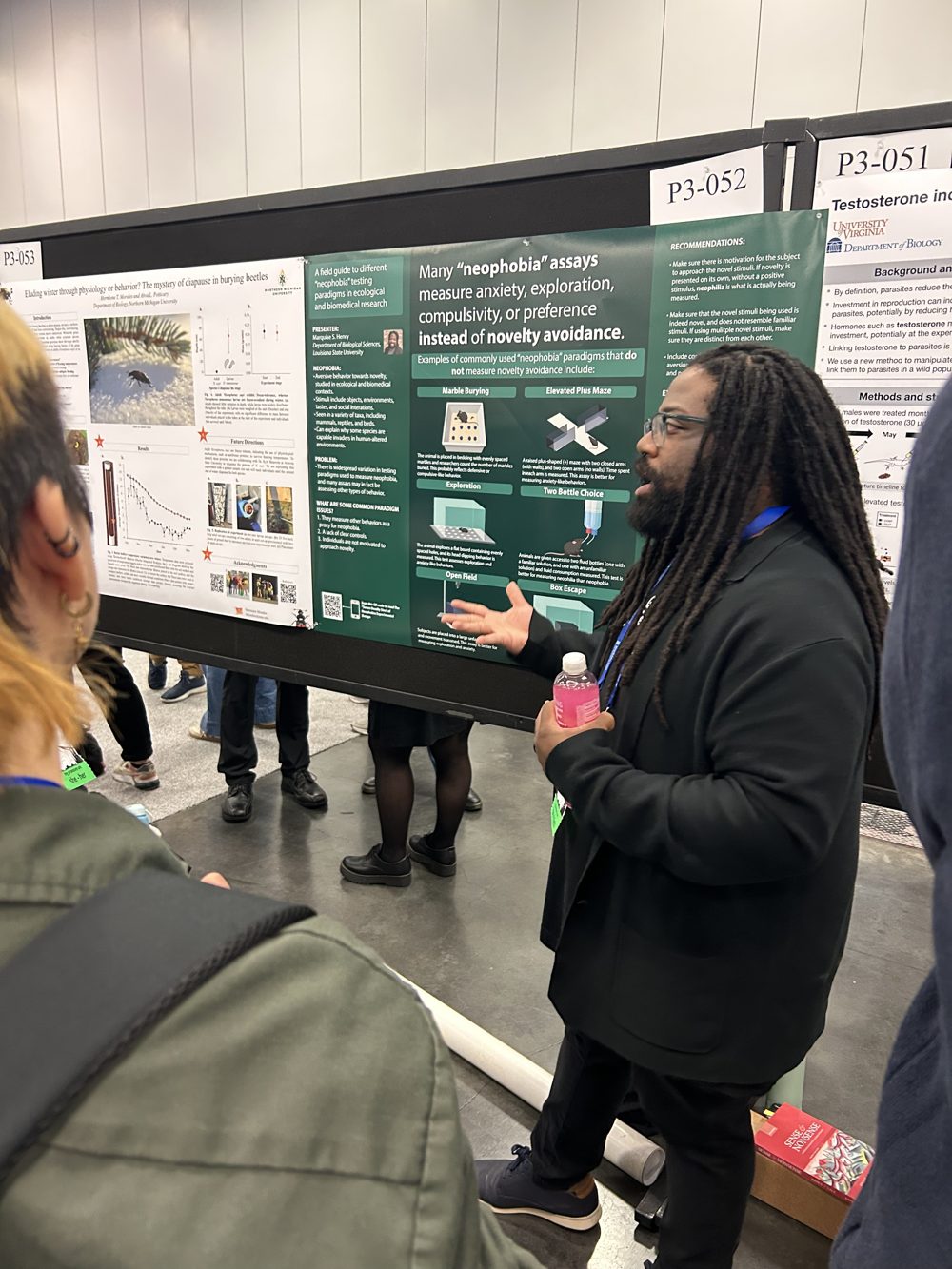Marquise S. Henry presenting a poster on neophobia assays